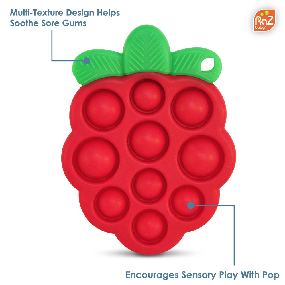 RAZBERRY POP TEETHER RED ON 12 UNIT CLIP STRIP 2
