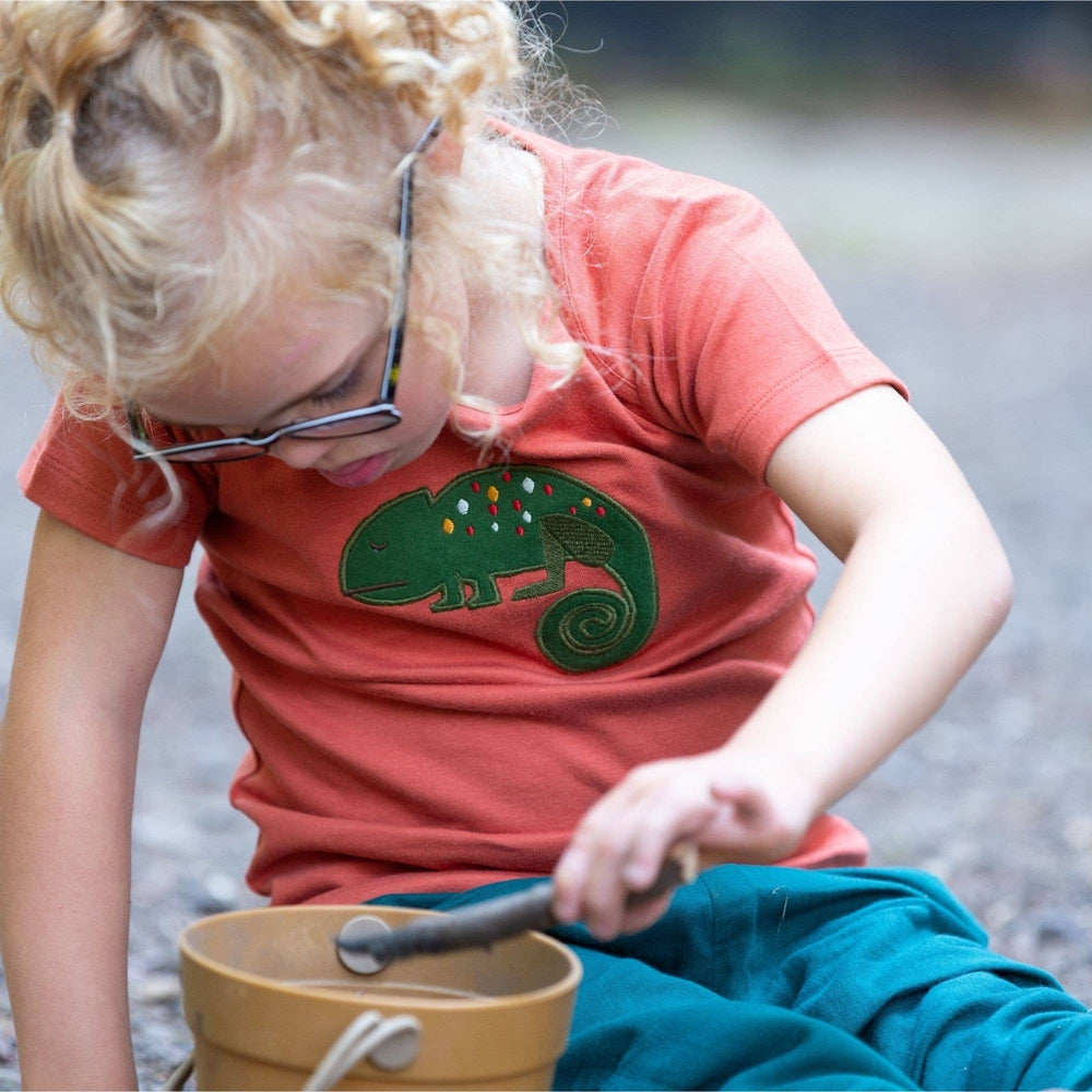 Little Lizard Applique Short Sleeve T-Shirt 2
