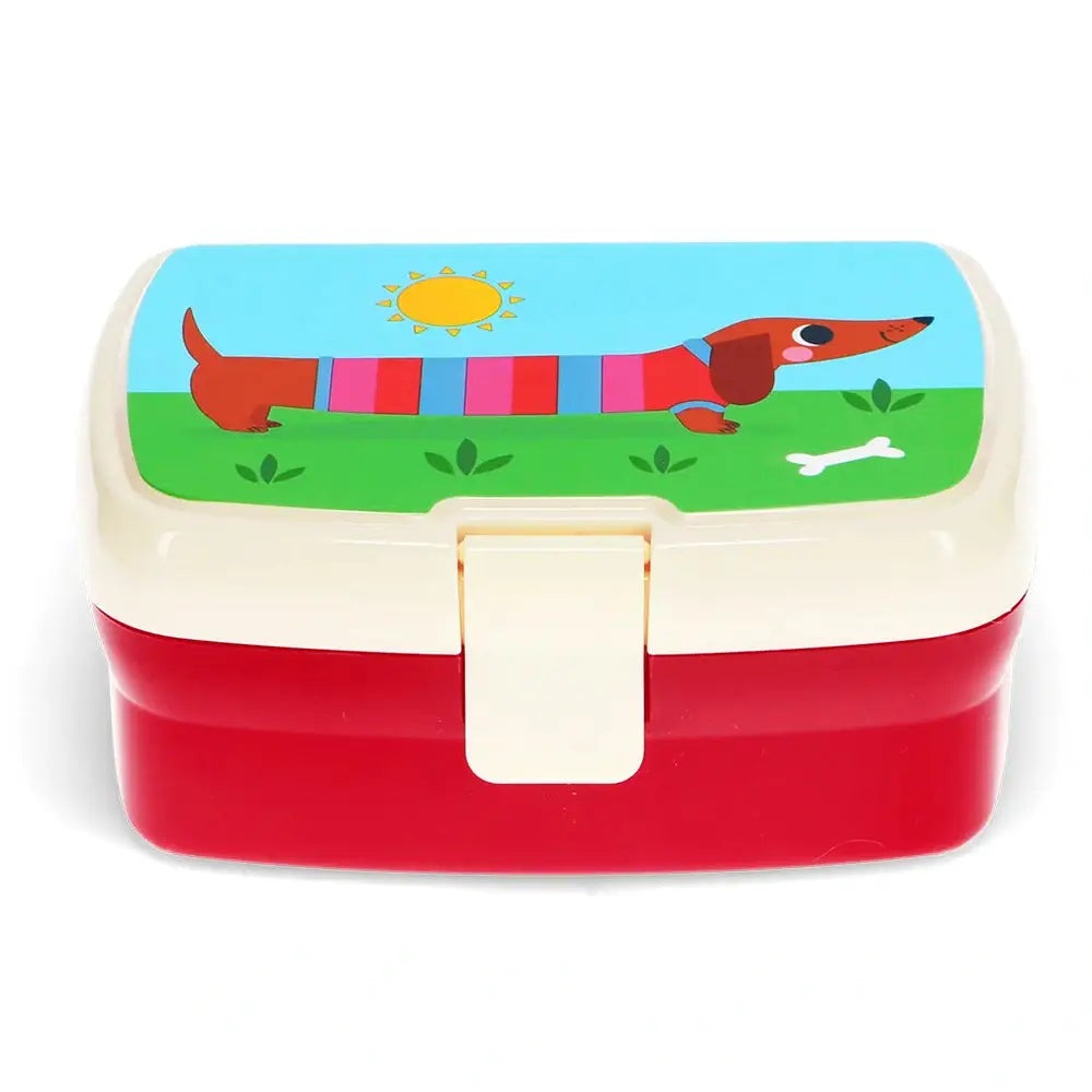 Rex London Lunch Box with tray - Sausage Dog 