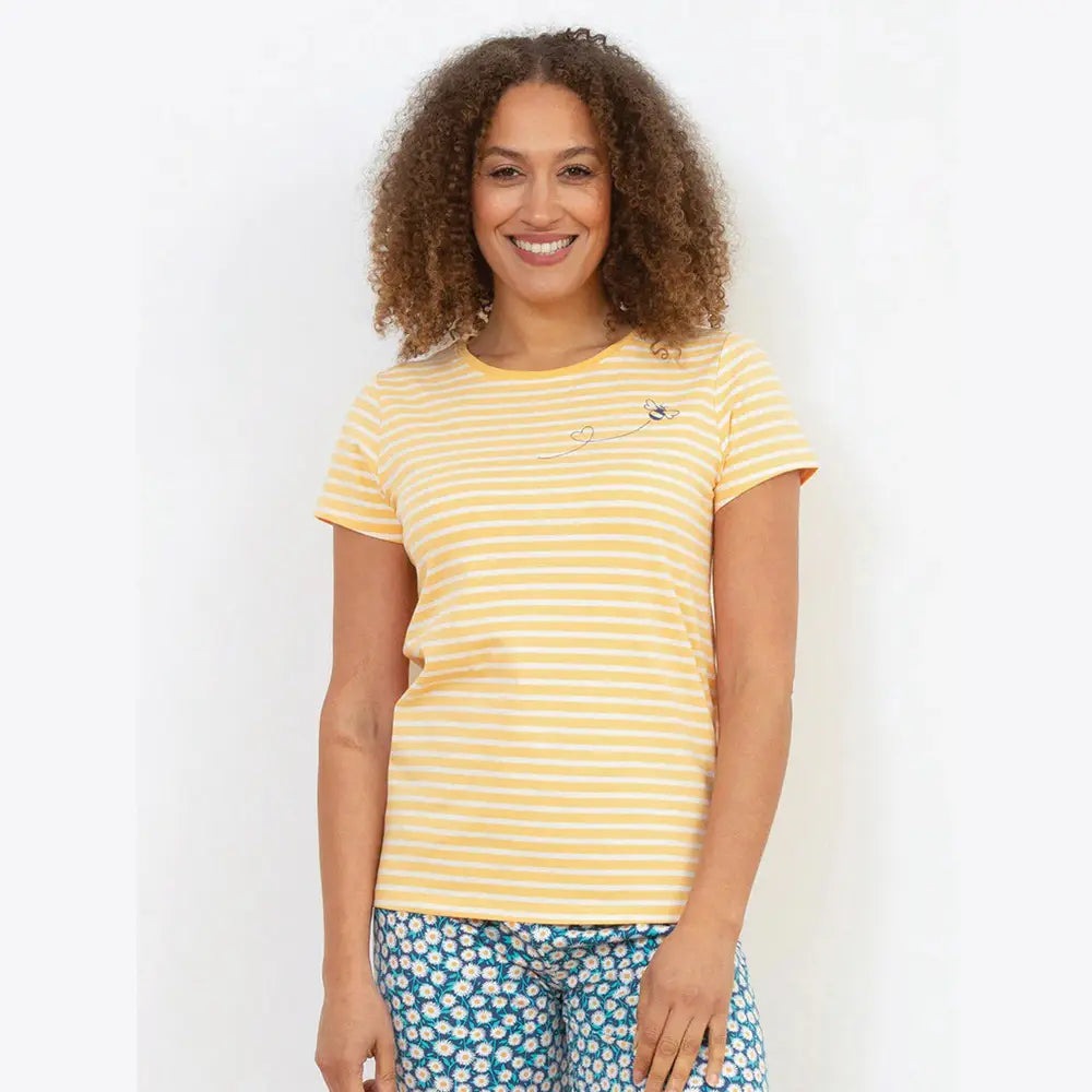 Kite Tarrant Jersey Top Yellow Bee Stripe