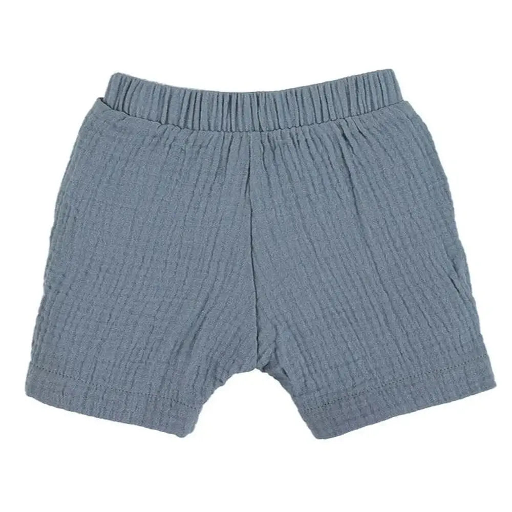 Sterntaler Organic Muslin Shirt and Short Set - Blue