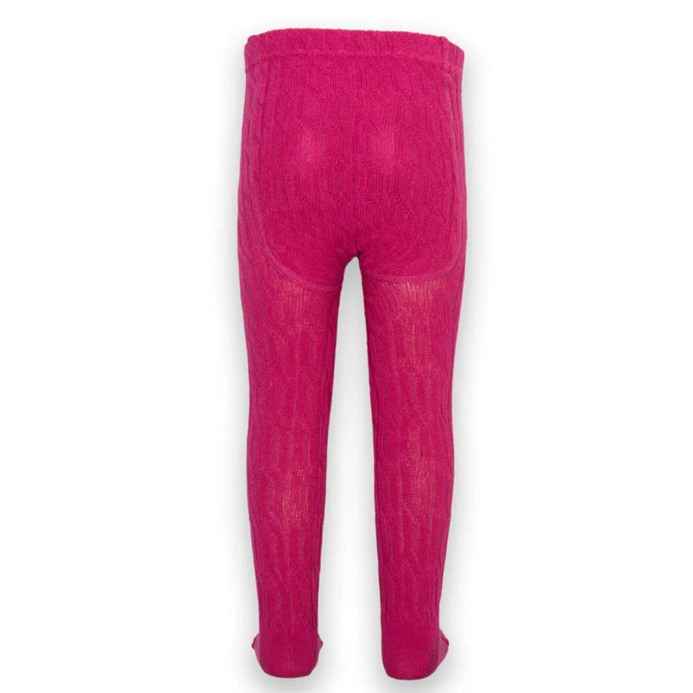 Cable Tights - Berry 4