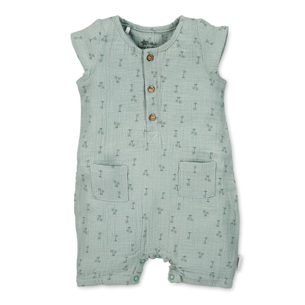 Sterntaler Pocket Muslin Playsuit - Palm