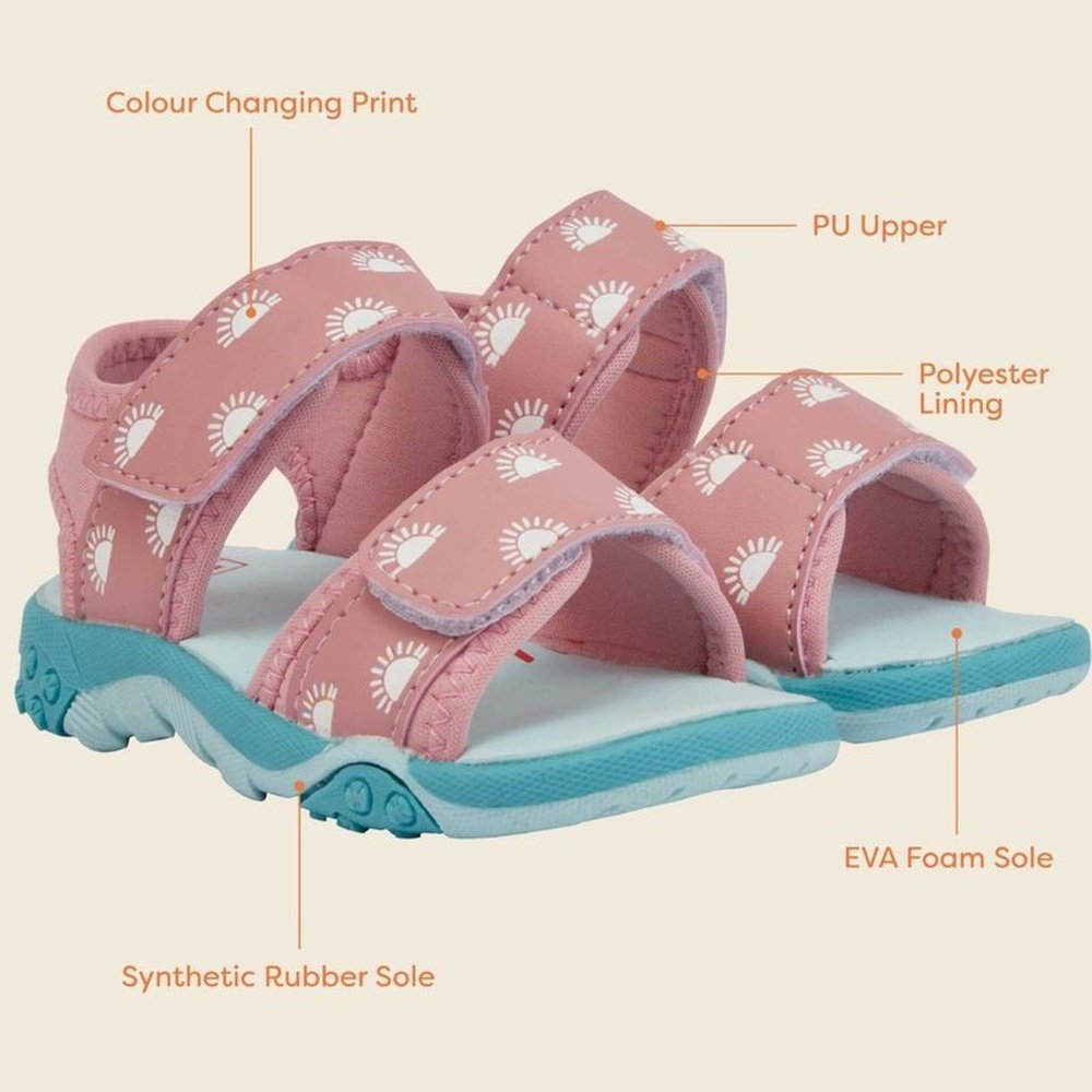 Grass & Air Colour Change Sandals - Rose 