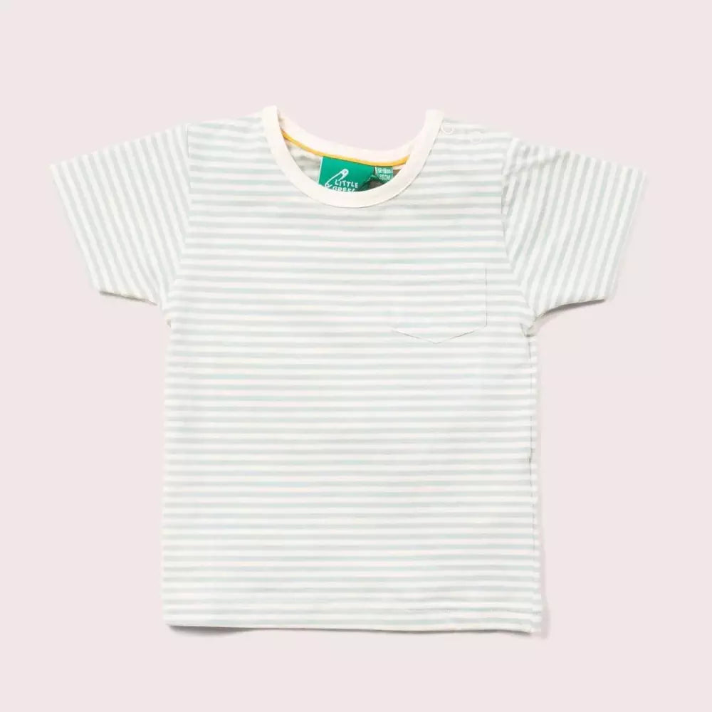 Little Green Radicals Blue Striped Short Sleeve T-Shirt