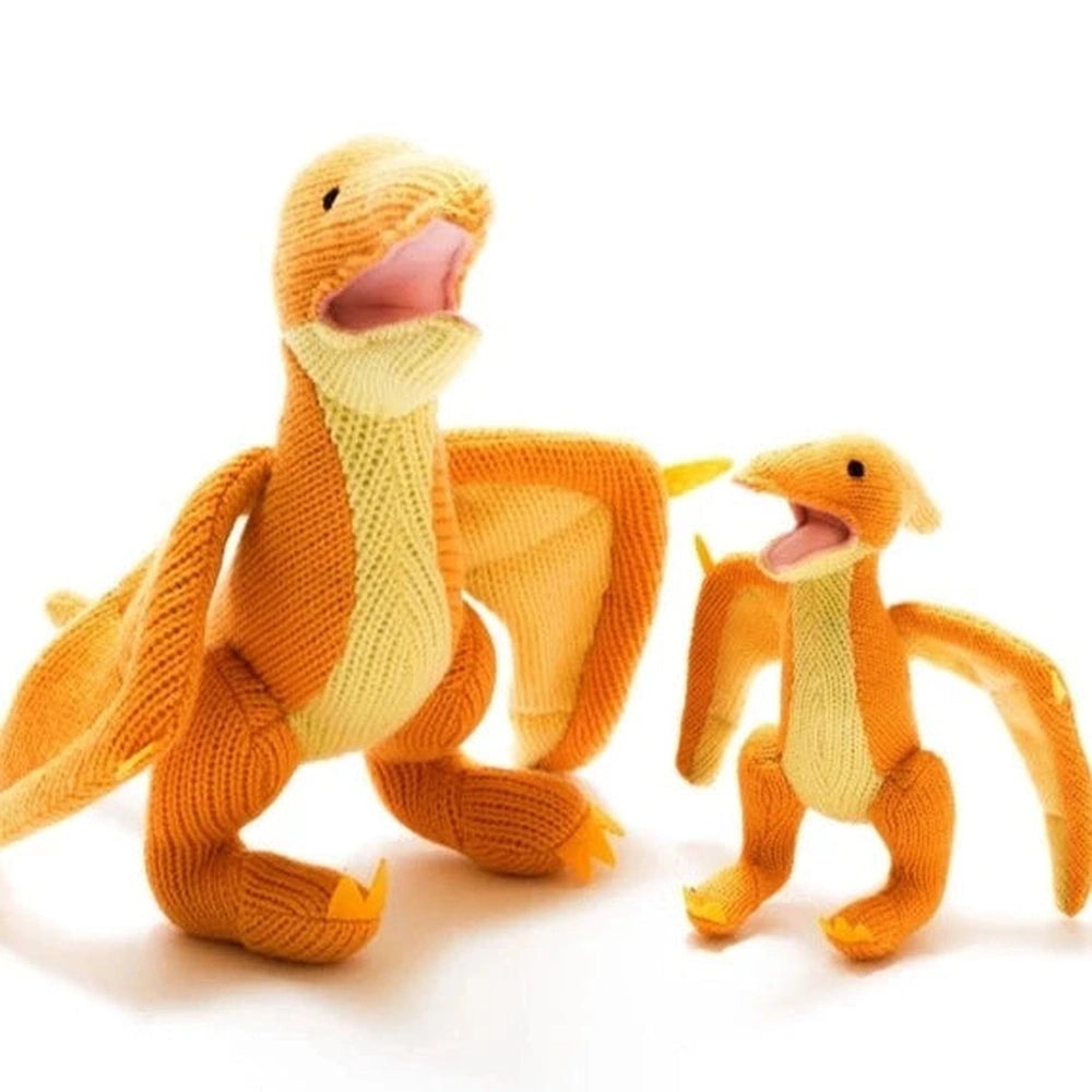 Knitted Pterodactyl Soft Toy or Rattle 1