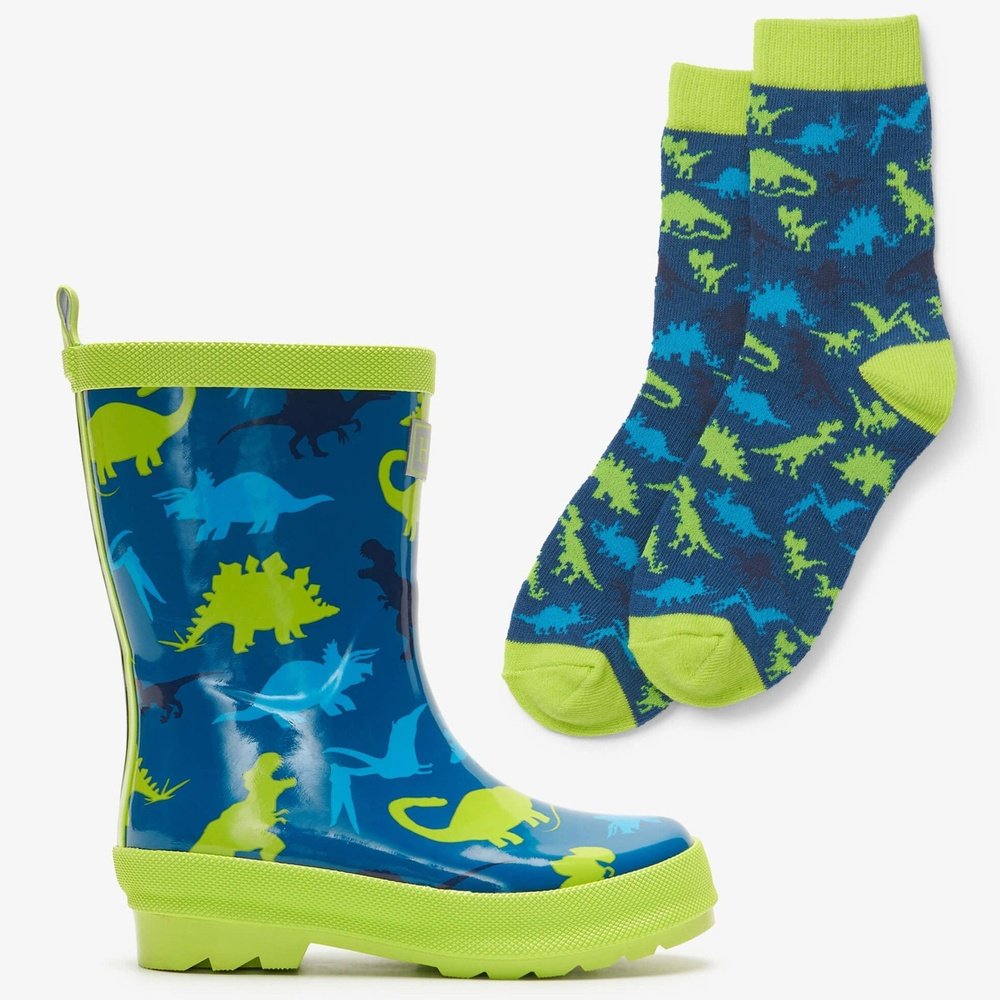 Hatley Wellingtons & Sock Set - Real Dinos