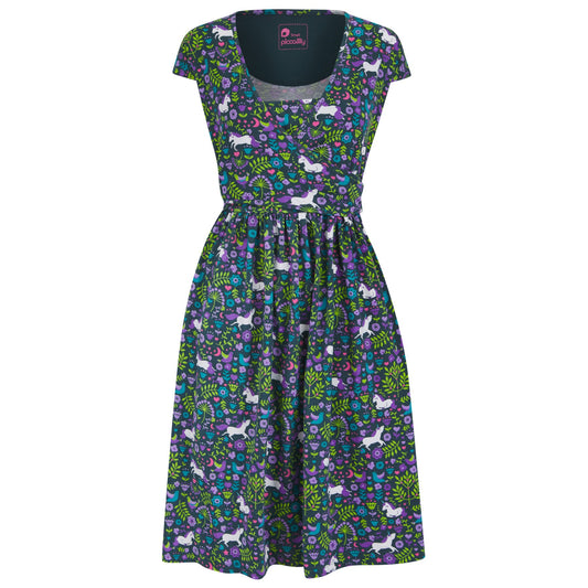 Adult Organic Wrap Dress - Unicorn 1