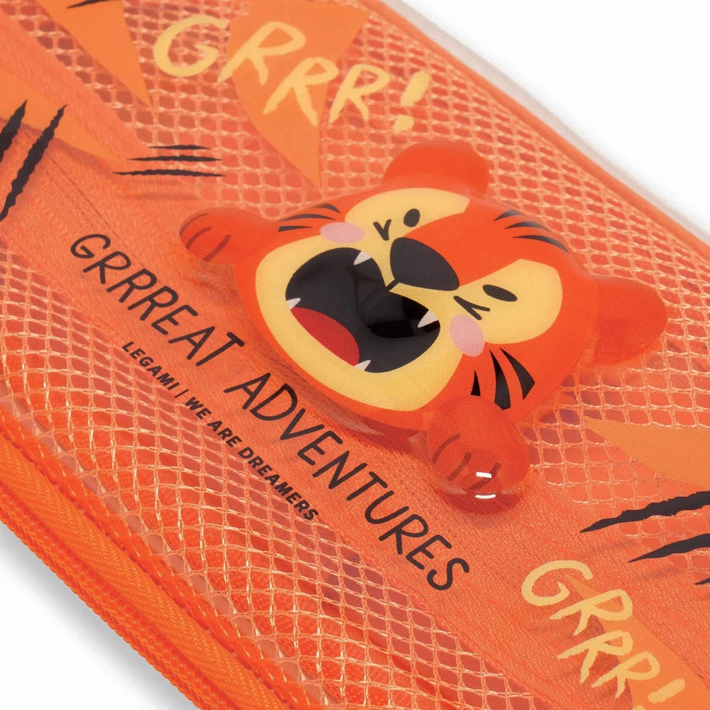 Tiger Rigid Transparent Pencil Case - WonderWow 3
