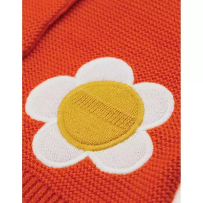 Frugi Patsy Pocket Cardigan - Tiger Orange/ Daisy 