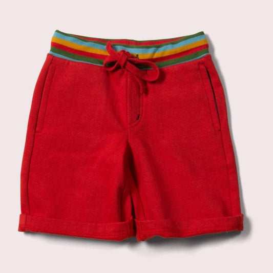 Little Green Radicals Red Marl Comfy Jogger Shorts 