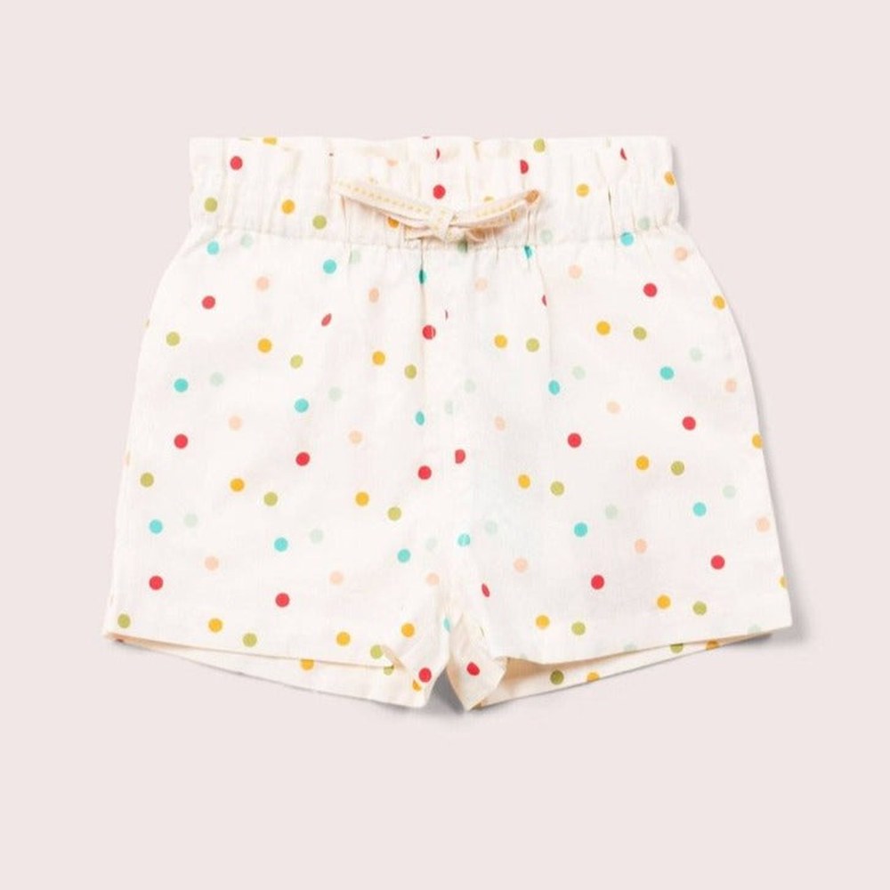 Little Green Radicals By The Sea Rainbow Spots Seersucker Shorts