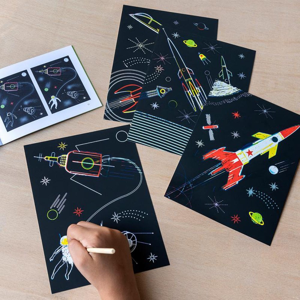 Space Age Scratch Art 3