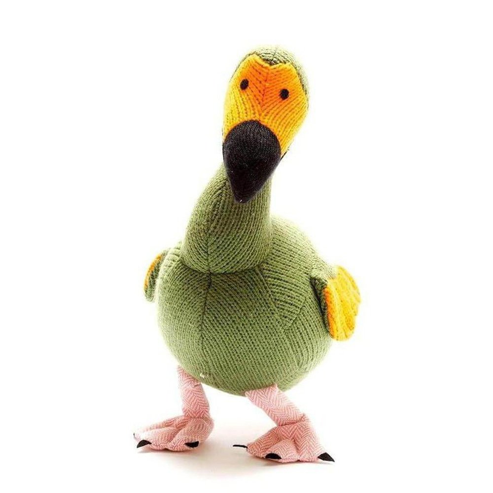 Knitted Dodo Soft Toy or Rattle 2