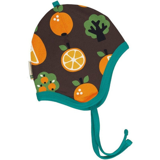 Velour Helmet Hat - Orange 1