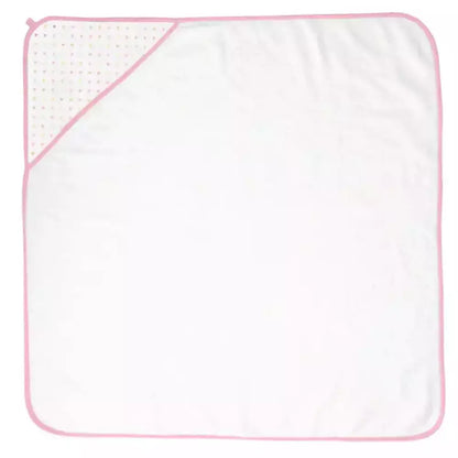 Muslin + Cotton Hooded Towel - Pink 3