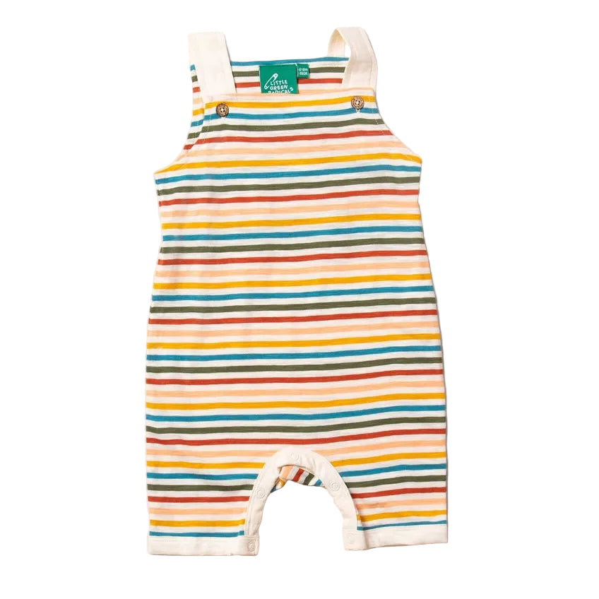 Cream Rainbow Storytime Dungaree Shorts 1