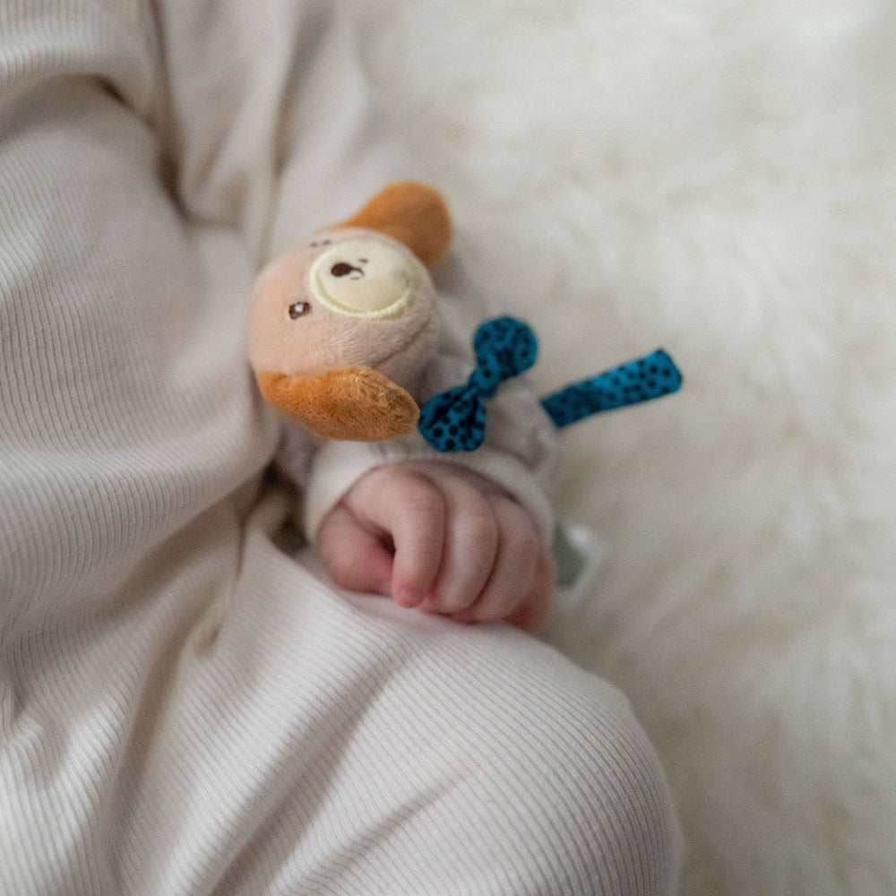 Plush Dino and Cockapoo Wrist Rattles 3