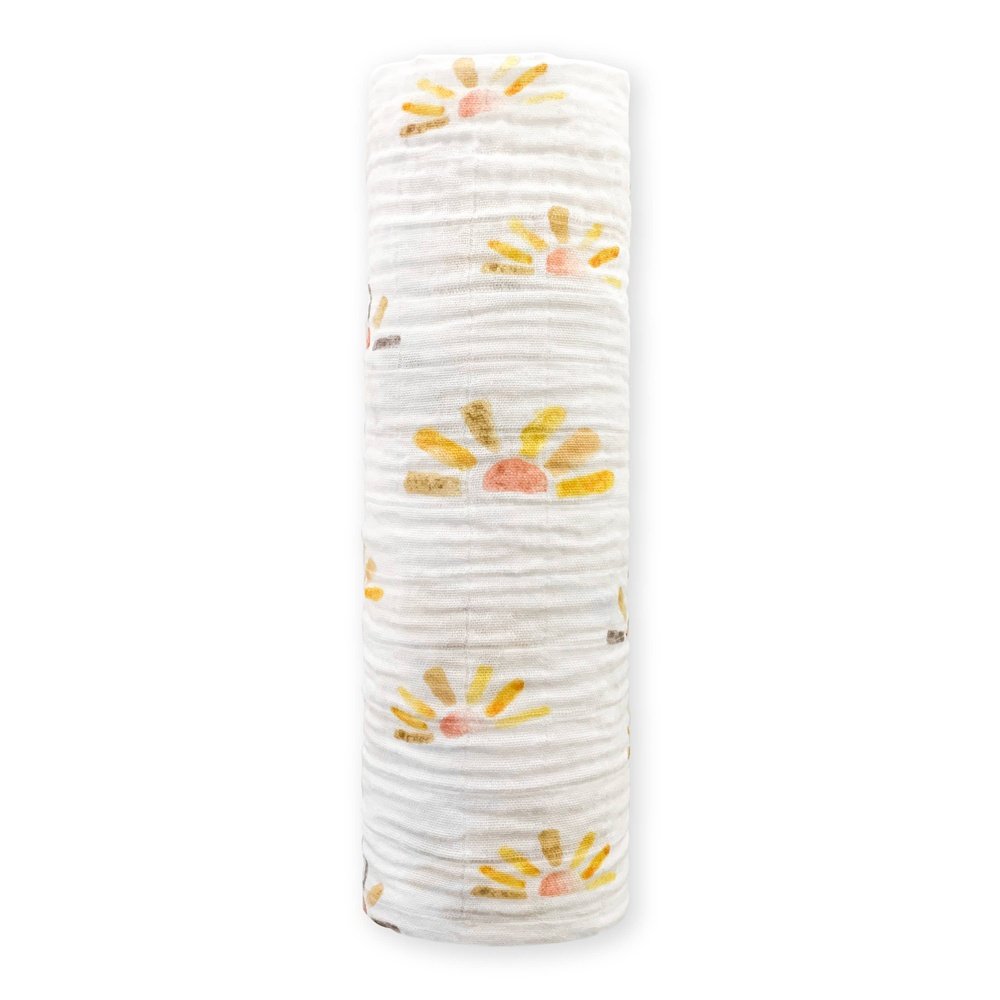 SwaddleDesigns Sunny Days Watercolor Muslin Swaddle Blanket 