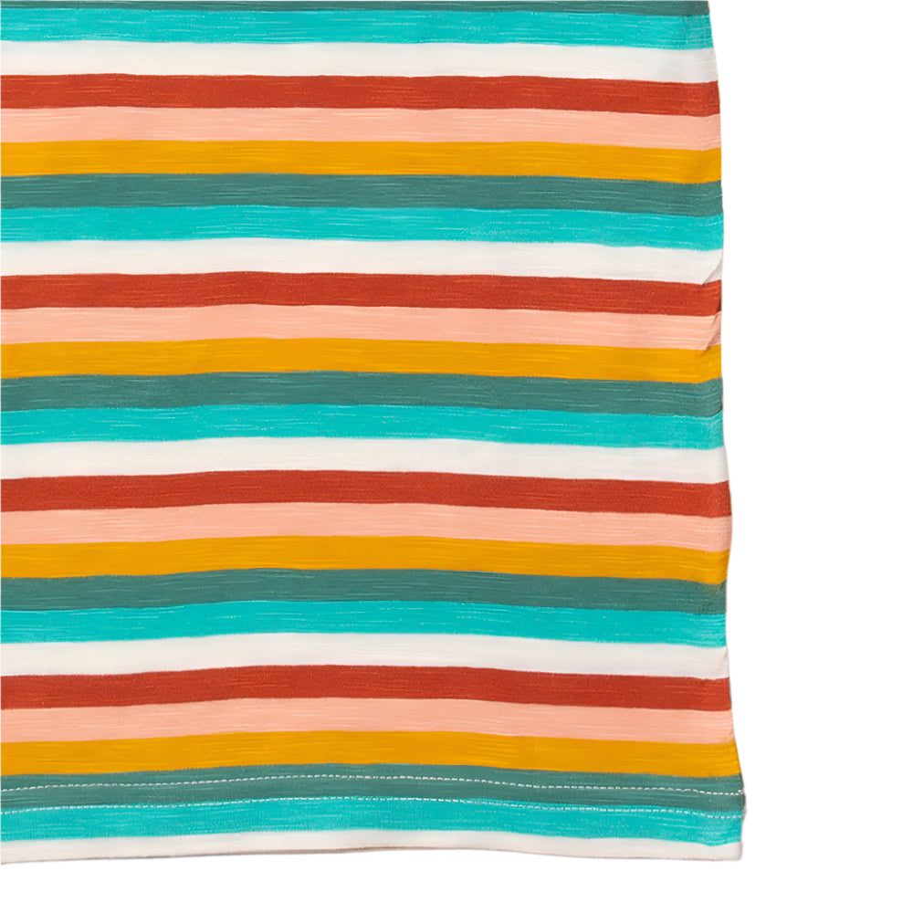 Rainbow Striped Summer Short Sleeve T-Shirt 4
