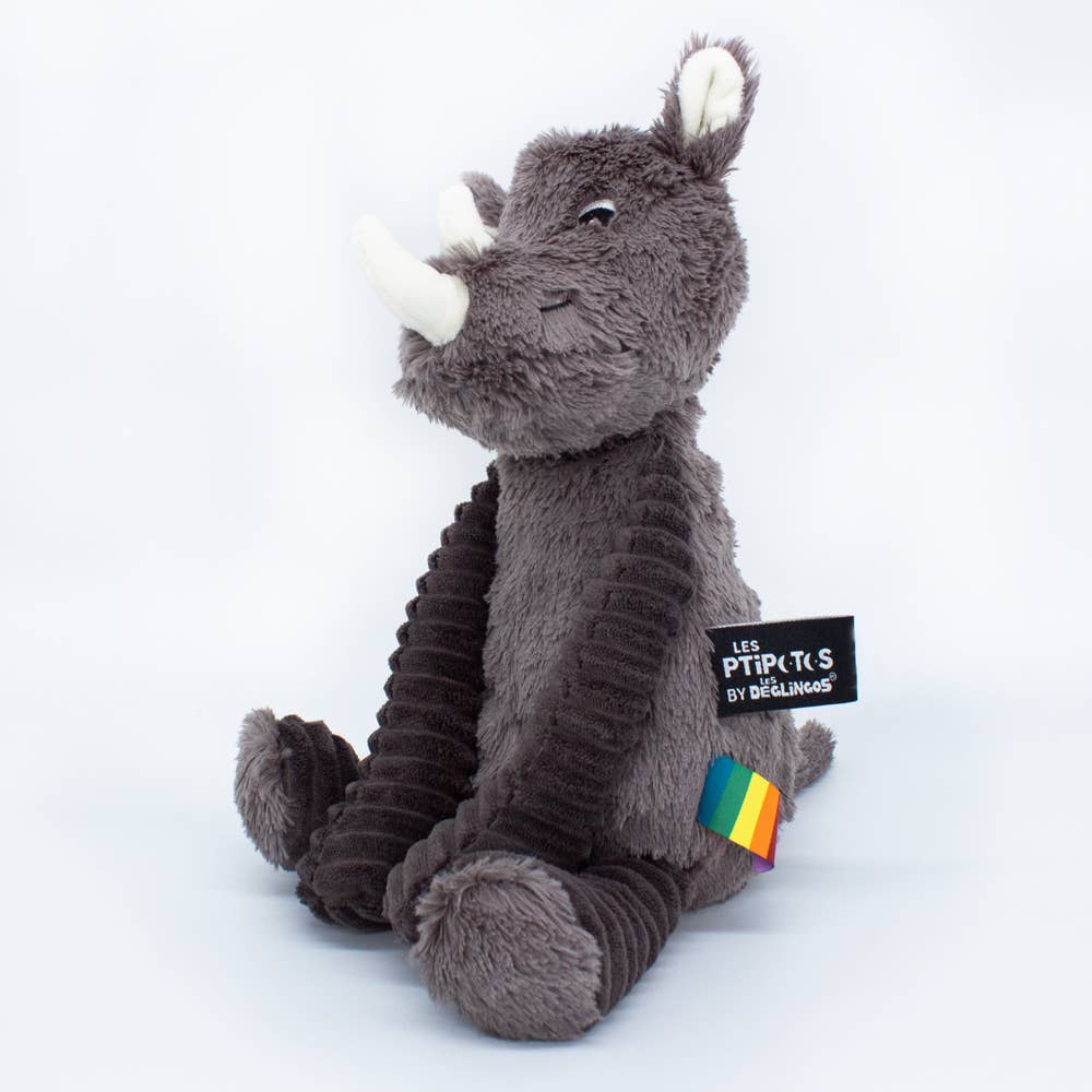 Ronnie the Rhino Grey Plush Toy 3