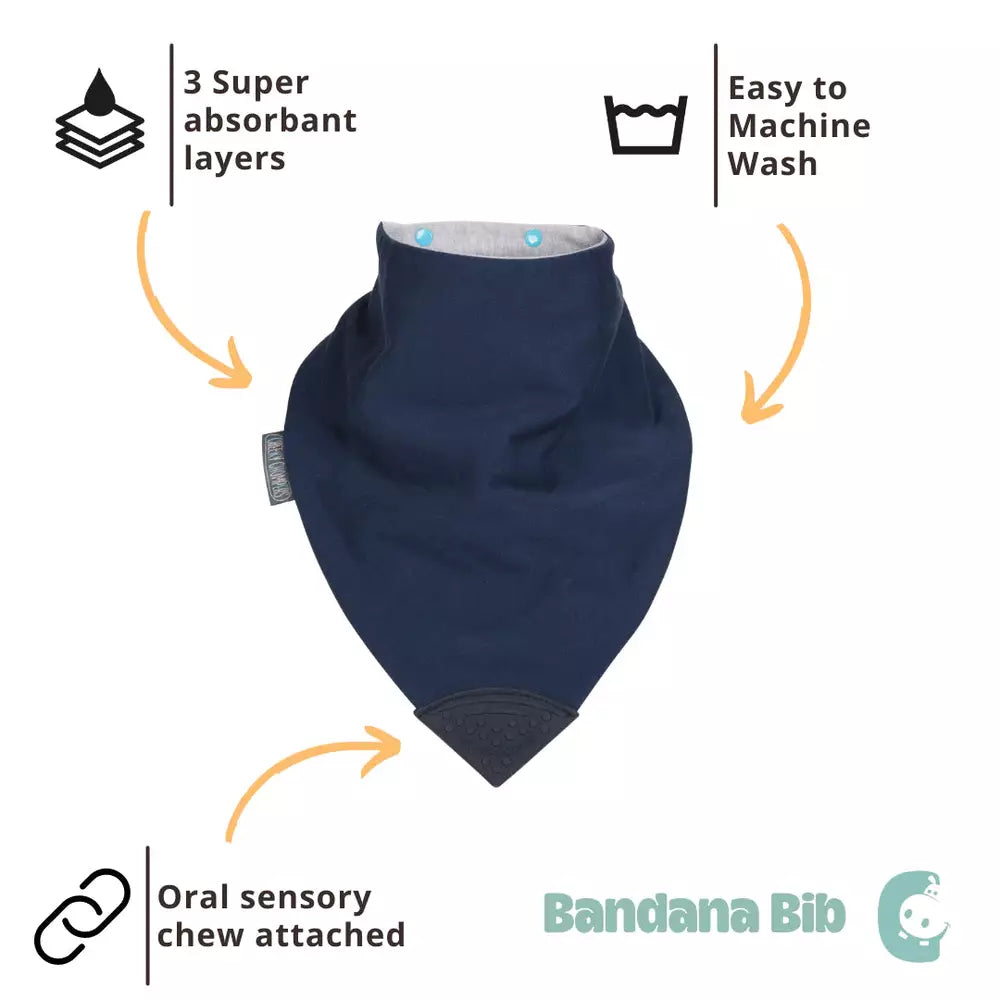 Cheeky Chompers Oral Sensory Neckerchew 4y+ - Navy 