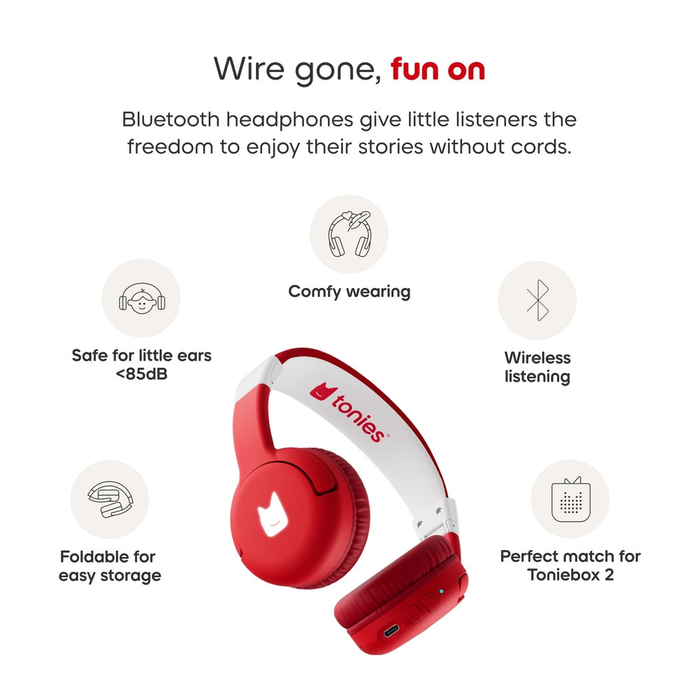 Toniebox 2 Bluetooth Headphones - Sunset Red 3