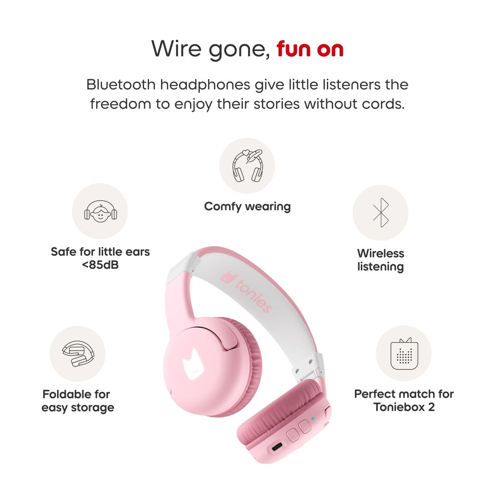 Toniebox 2 Bluetooth Headphones - Cloud Pink 3