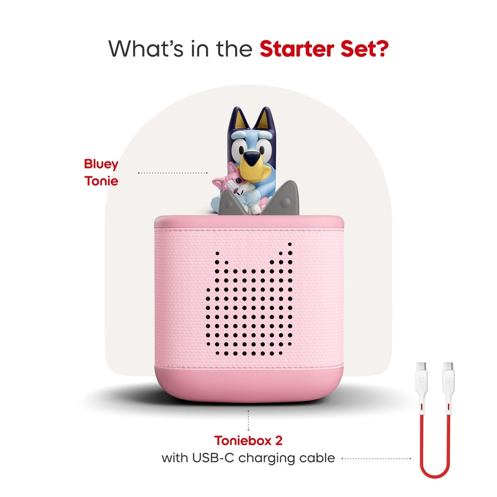 Toniebox 2 Starter Set with Bluey Tonie - Cloud Pink