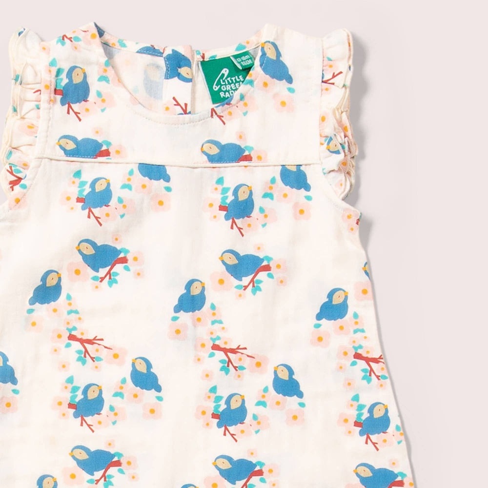 Bluebirds Frill Summer Romper 4