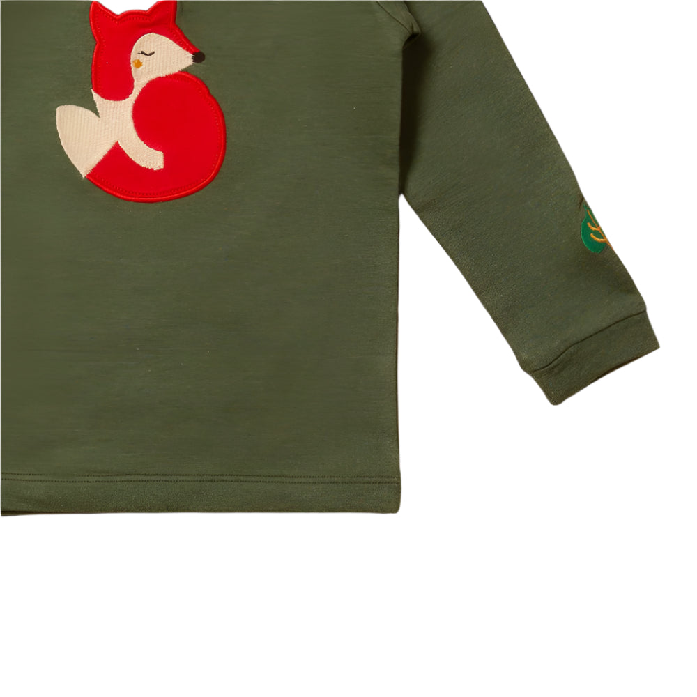 Little Fox Applique Long Sleeve T-Shirt 3
