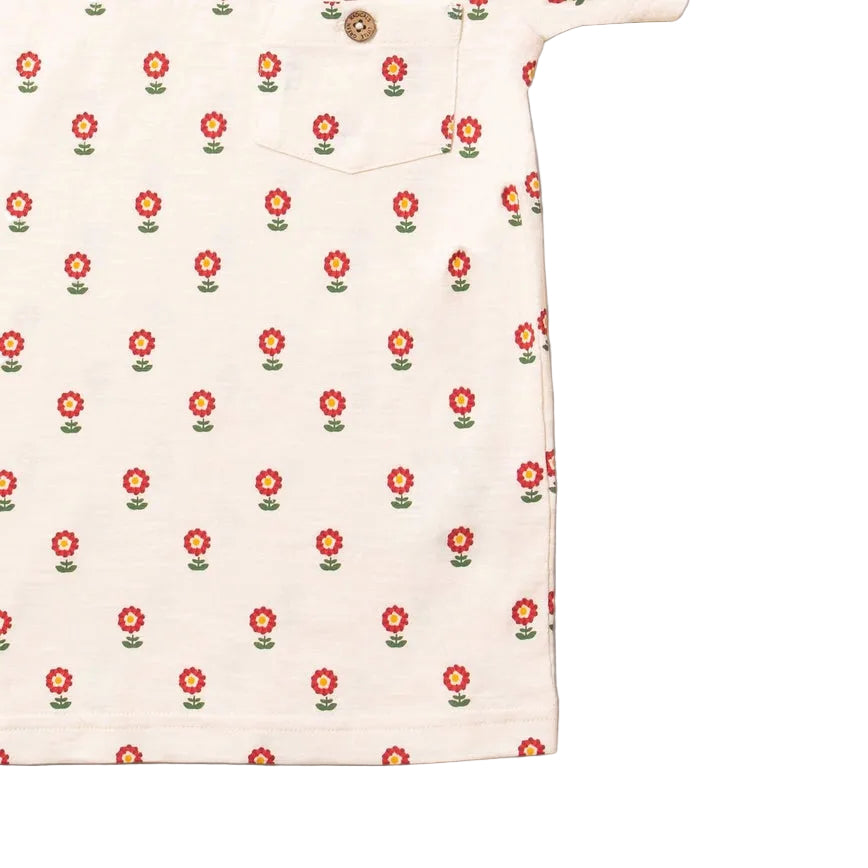 Red Flowers Short Sleeve T Shirt 4