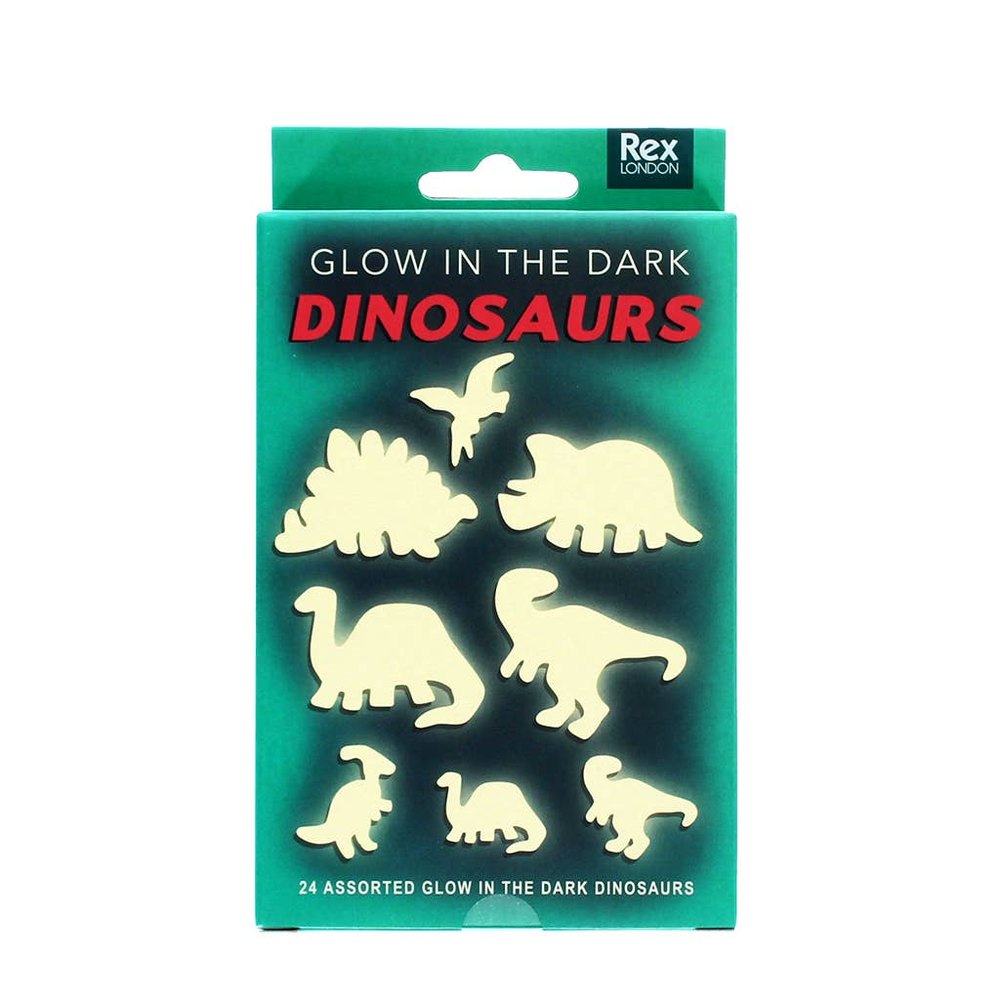 Glow in the dark stick-on shapes box of 24 - Dinosaurs 1