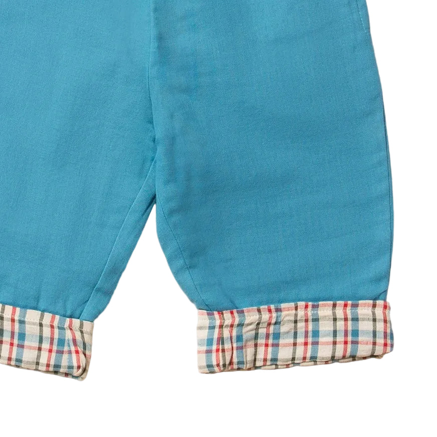 Checked Seersucker Reversible Pull On Trousers 5