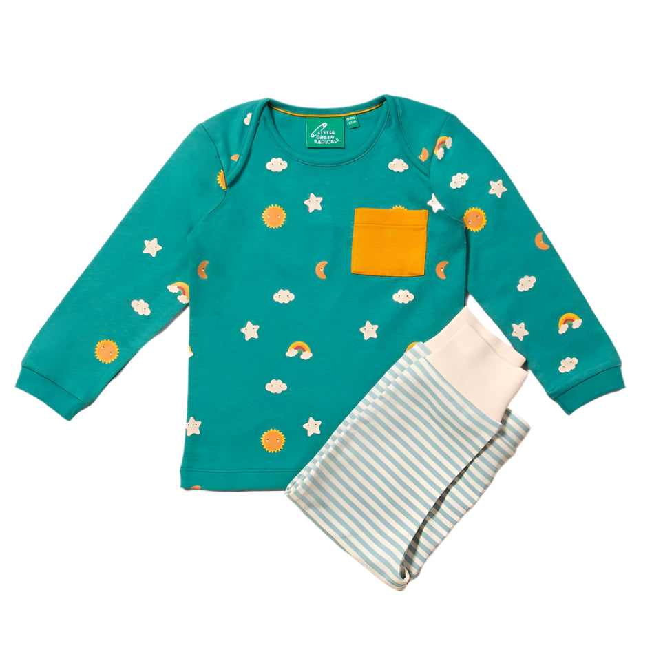 Turquoise Skies Organic T-Shirt & Jogger Playset 1