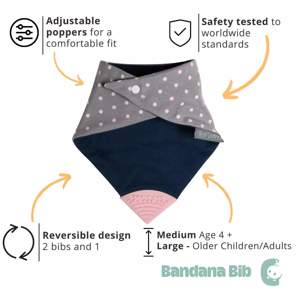 Cheeky Chompers Oral Sensory Neckerchew 4y+ - Polka Dot 