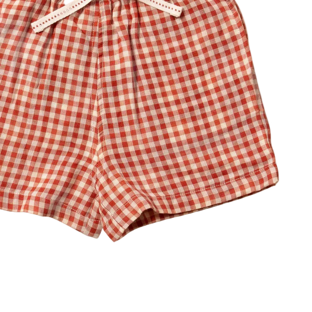 Little Red Check By The Sea Shorts 5