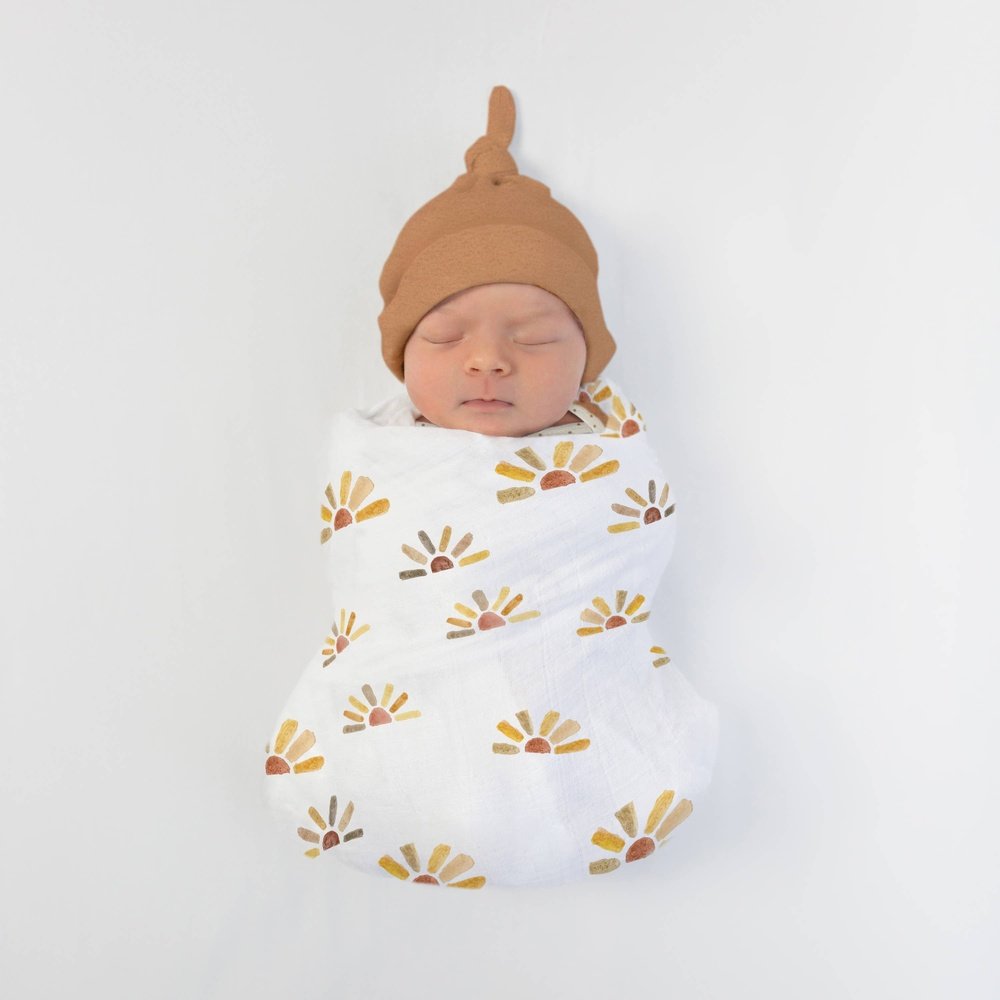 SwaddleDesigns Sunny Days Watercolor Muslin Swaddle Blanket 