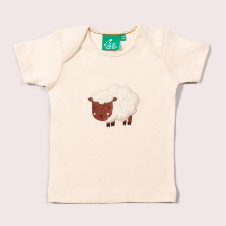Counting Sheep Applique Short Sleeve T-Shirt 1