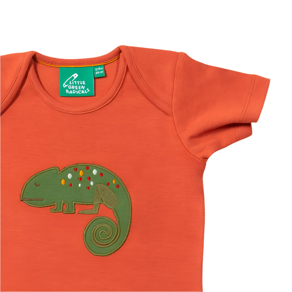 Little Lizard Applique Short Sleeve T-Shirt 5