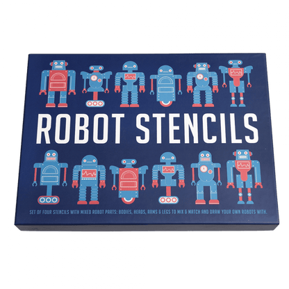 Rex London Draw Your Own Robots Stencil Set 