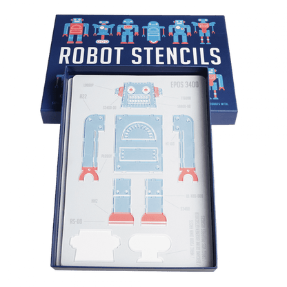 Rex London Draw Your Own Robots Stencil Set 