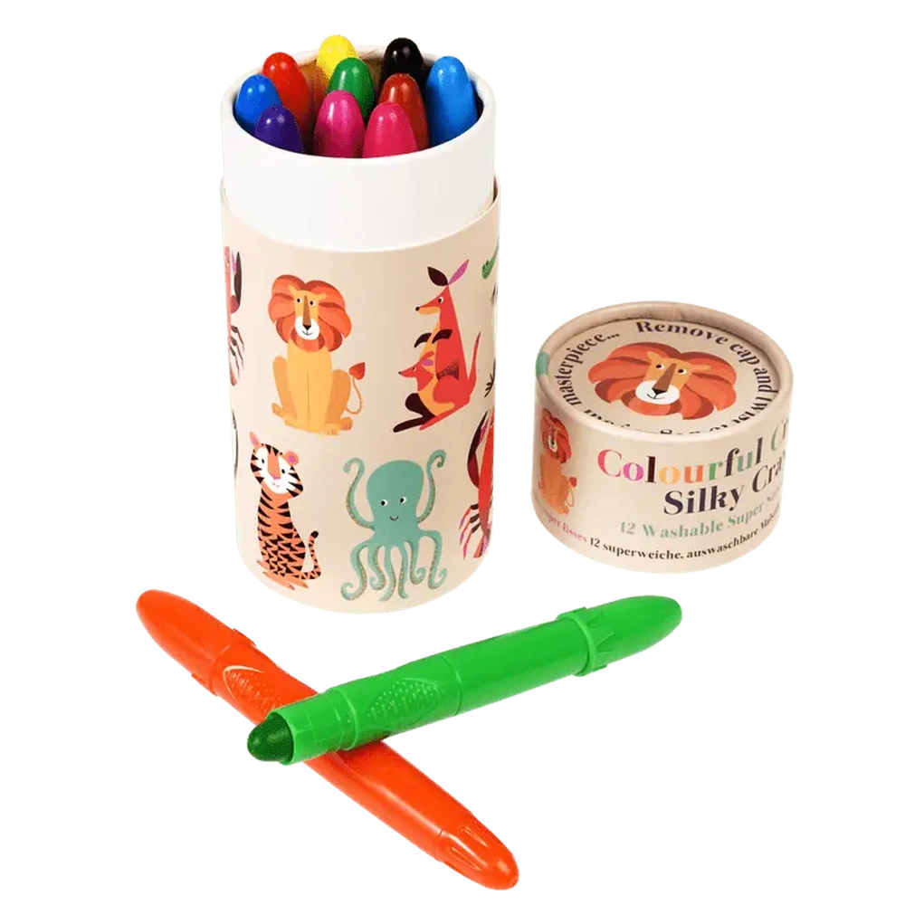 Silky crayons set of 12 - Colourful Creatures 1