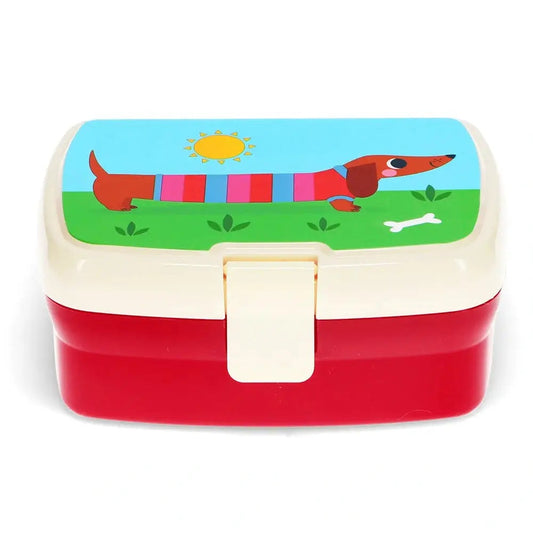 Rex London Lunch Box with tray - Sausage Dog 