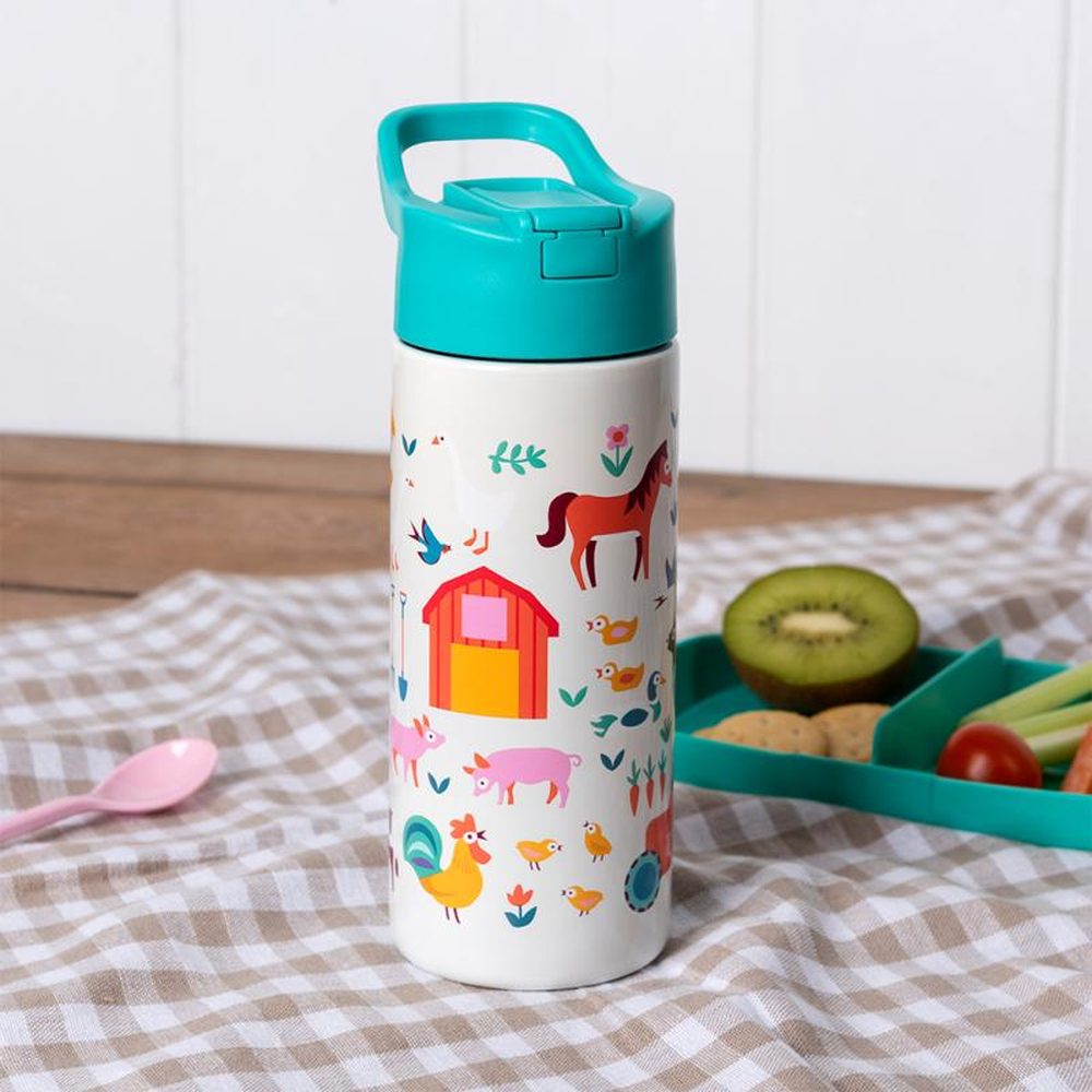 Stainless Steel Water Bottle - Farmyard 2