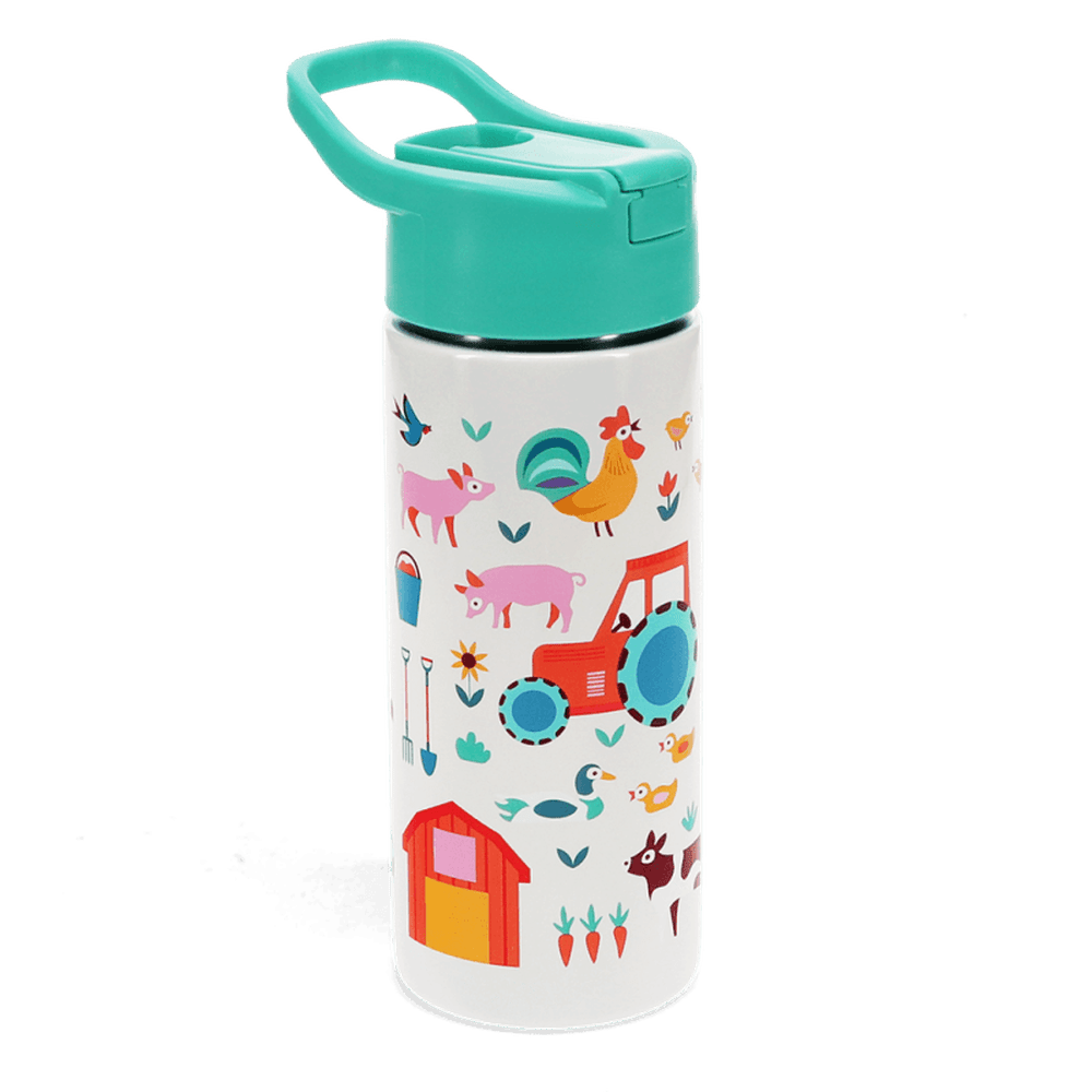 Stainless Steel Water Bottle - Farmyard 1