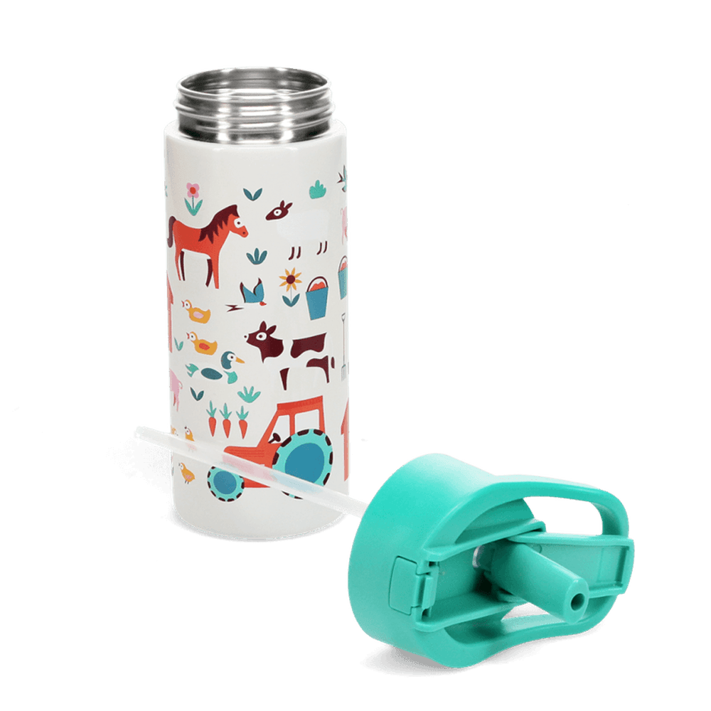 Stainless Steel Water Bottle - Farmyard 3