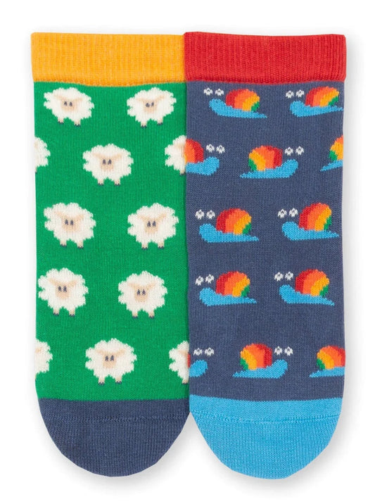 Rainbow Snail Toddler Socks
