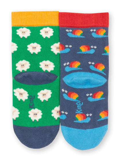 Rainbow Snail Toddler Socks