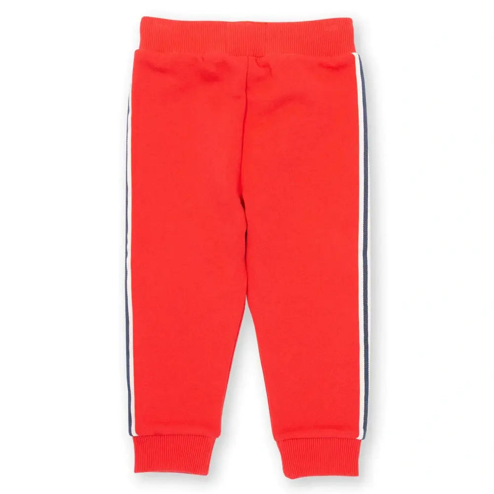 Side Stripe Joggers Red
